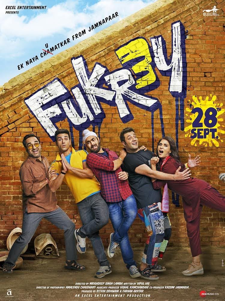 Fukrey 3 (2023) Hindi pDVDRip Full Movie 720p 480p