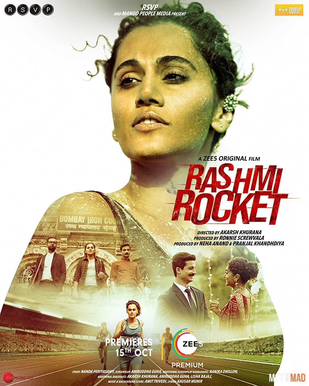 Rashmi Rocket 2021 Hindi ZEE5 HDRip Full Movie 720p 480p