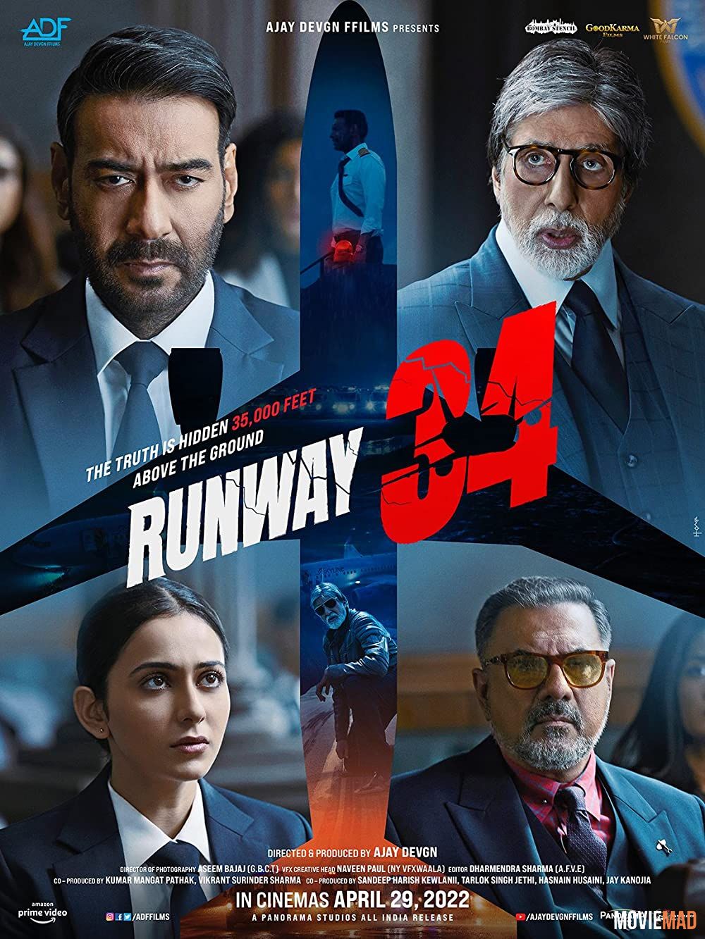 Runway 34 (2022) Hindi AMZN HDRip Full Movie 1080p 720p 480p